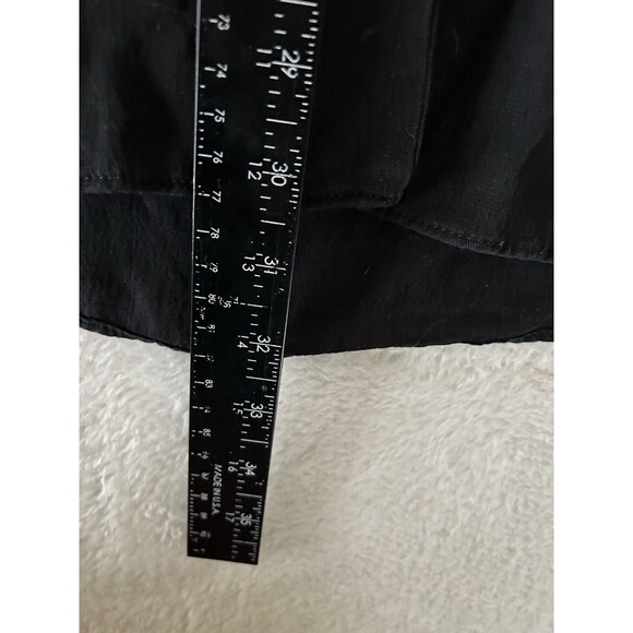 ZARA Front Lace Long Sleeve Button Front Dress Size Medium Black  Gothic - Picture 12 of 12